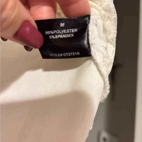 White Lace-Up Halter Bodysuit - Picture 8 of 15